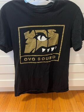 OVO Black T-Shirt with Gold OVO Sound Logo